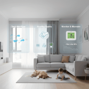 室內PM2.5如何改善？打造乾淨健康的居家空氣環境(示意圖)