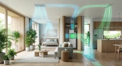 健康宅、綠建築必配：全戶循環空氣品質系統(示意圖)