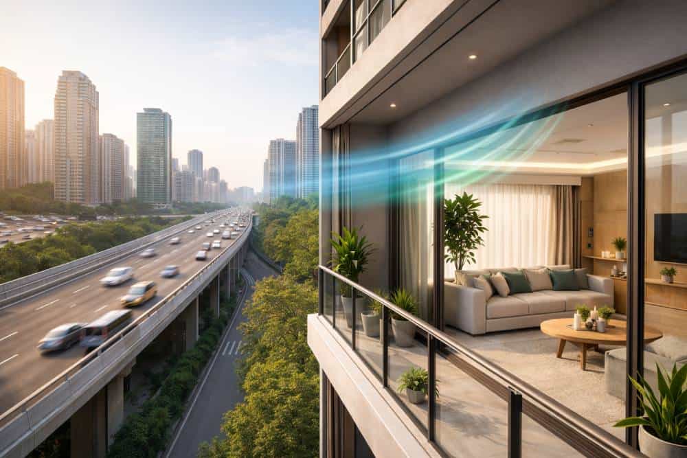 高架道路旁的房子一定要裝新風嗎？(示意圖)